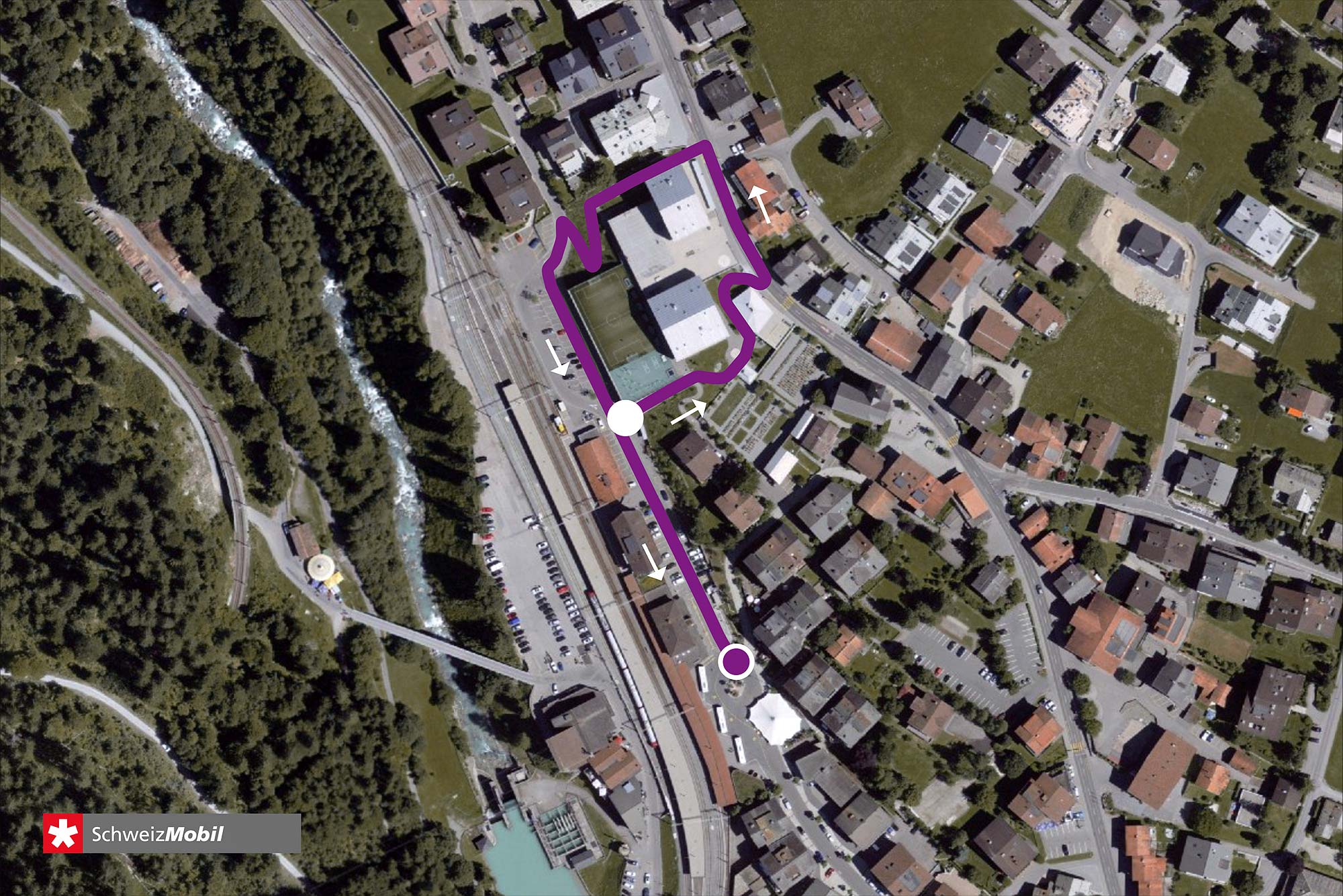 Madrisa Trail Klosters — Steinböcke Trail Map